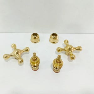 Handgjort kranhandtag i massiv mässing med ventil - US Plumbing bild 7