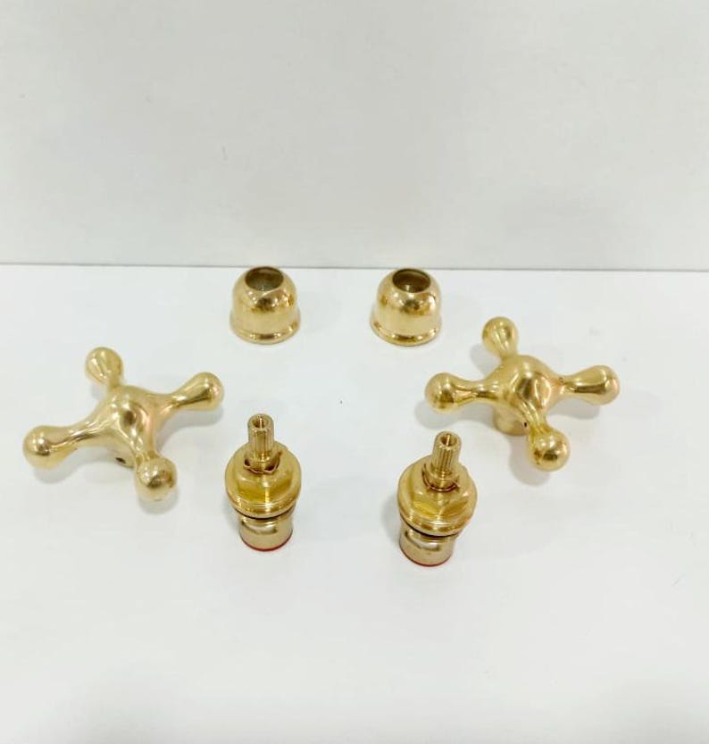 Handgjort kranhandtag i massiv mässing med ventil - US Plumbing bild 7