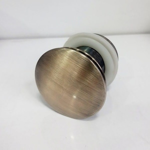 Solid Brass Drain, push Up Button, Solid brass sink drain, Pop Up Drain bronze, Bathroom Sink Drain, Brass Sink Drain, copper Sink Drain