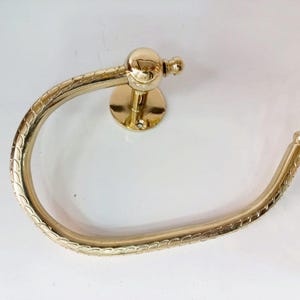 Porta asciugamani in ottone, Porta rotolo in ottone per bagno, Porta carta igienica in ottone fatto a mano, Porta rotolo di carta igienica, anello per appendere asciugamani, Supporti da bagno