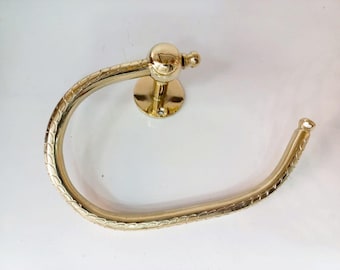 Handdoekhouder van messing, Messing rolhouder voor badkamer, Handgemaakte toiletrolhouder van messing, Toiletrolhouder, Handdoekring, Badkamerhouders