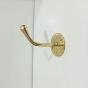 Unlacquered brass decorative Hook - Unique Brass Wall Hooks- Boho Wall Hooks, Antique Hooks, Coat Hooks, Towel hooks, buddy hooks