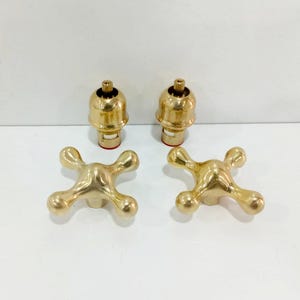 Handgjort kranhandtag i massiv mässing med ventil - US Plumbing bild 6