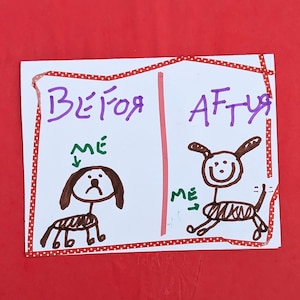 Tarjeta de agradecimiento personalizada de perro para cualquier persona