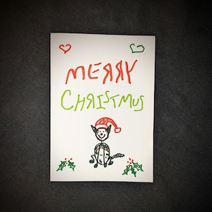 Cartão de Feliz Natal PERSONALIZADO do cachorro Papai Noel do dia a dia