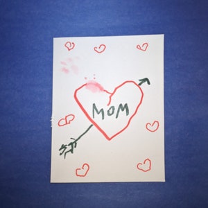 PERSONNALISÉ--Carte de fête des mères coeur maman chien/chat