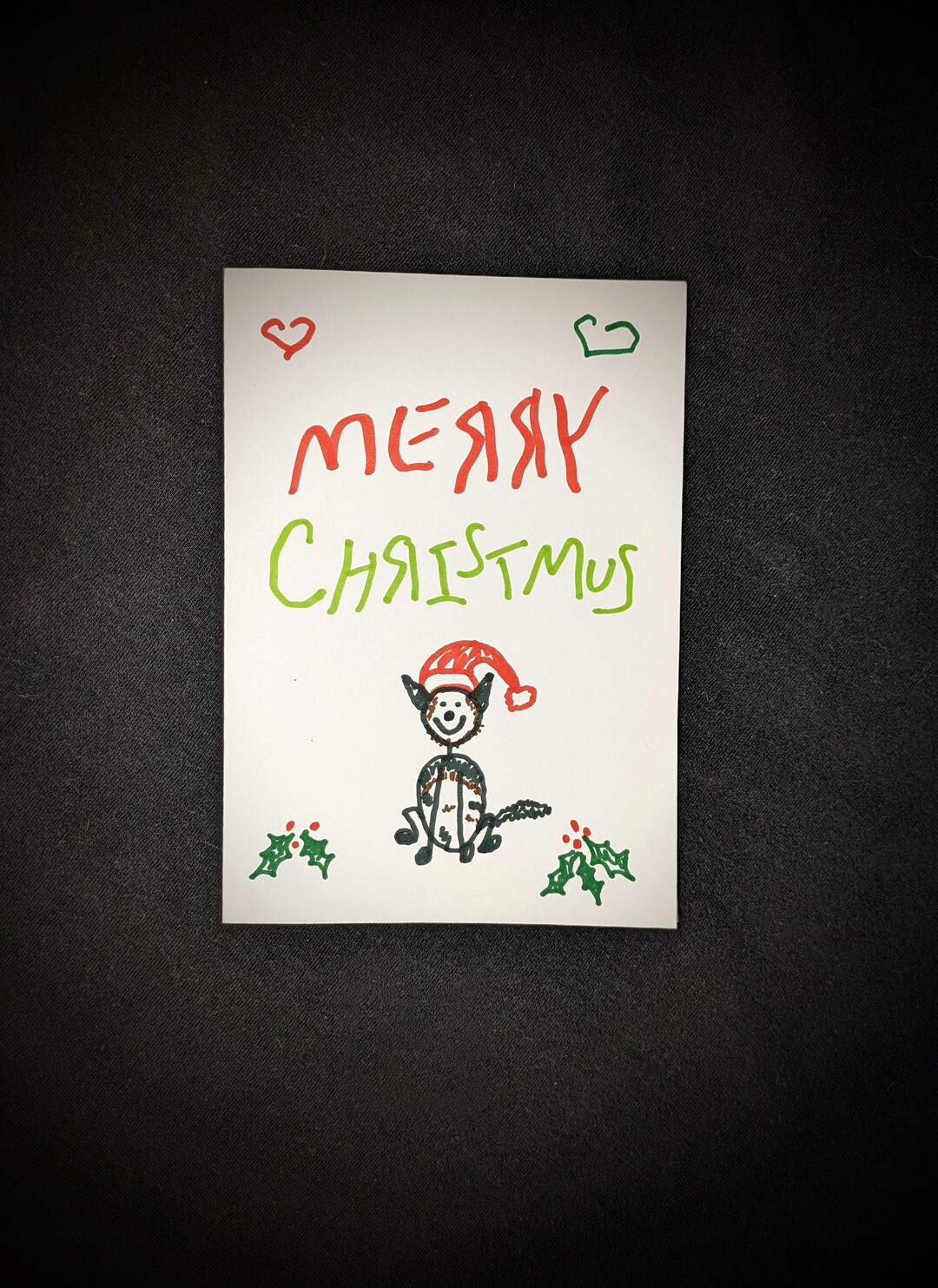 CUSTOM Merry Christmas From the Dog Card Everyday Santa - Etsy