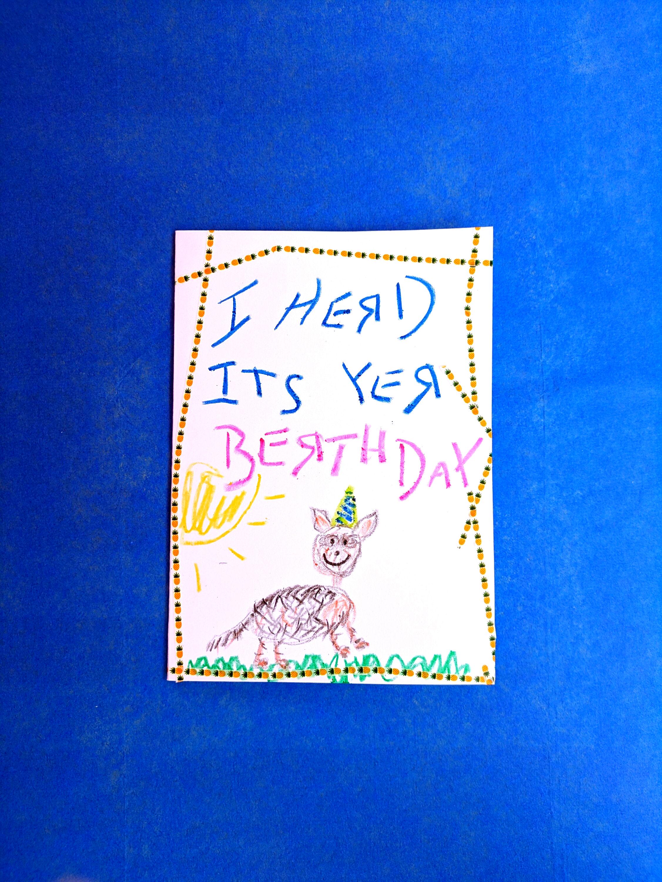 CUSTOM Happy birthday herd it was your birthday card from the dog