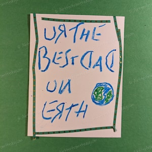 Carte personnalisée pour la fête des pères avec chien pour papa (ou grand-père ou oncle)