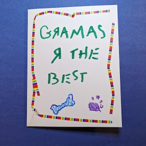CUSTOM-Gramas sind die Besten mit Bild Hundeoma Muttertagskarte