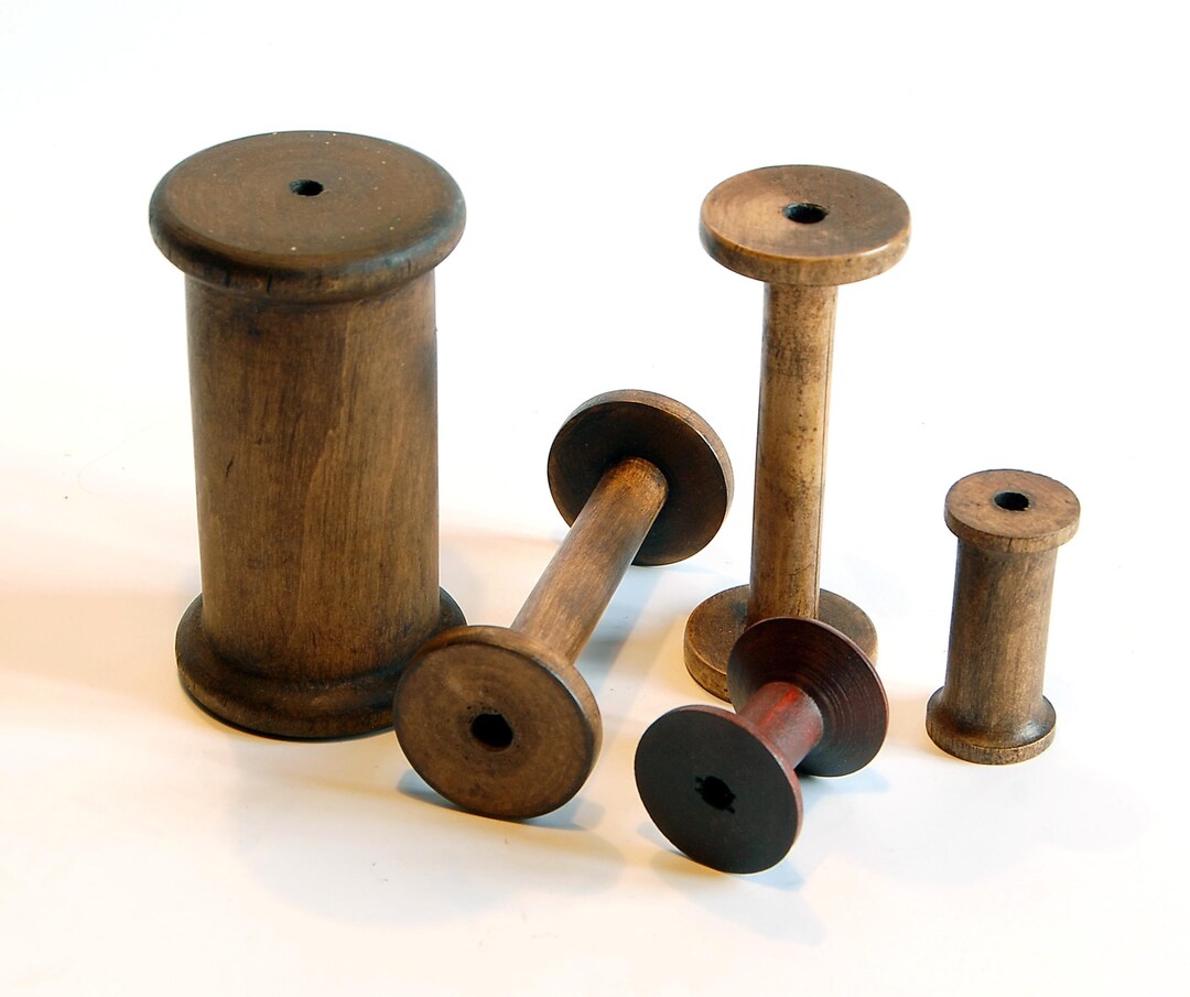 Antique Wooden Thread Spools (set of 5 Spools). - Etsy
