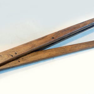 N.1 OLD TOOL Outil Ancien DE CHARPENTIER Bisaigüe 117 cm EUR 150,00
