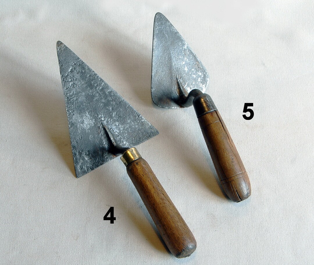 Vintage Steel Trowels or Spatulas, Wooden Handles. Etsy