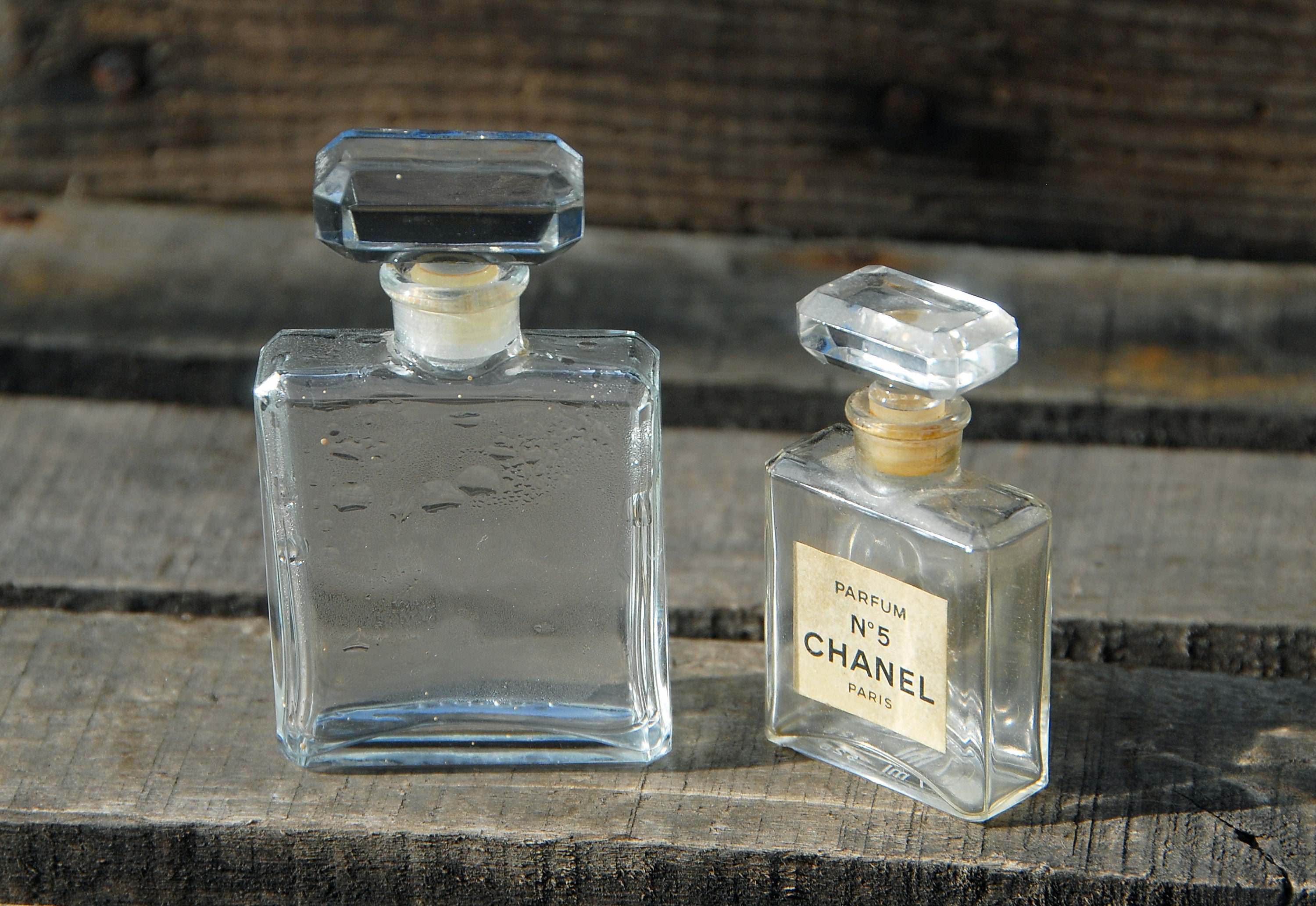 Lot of 2 old Chanel perfume bottles