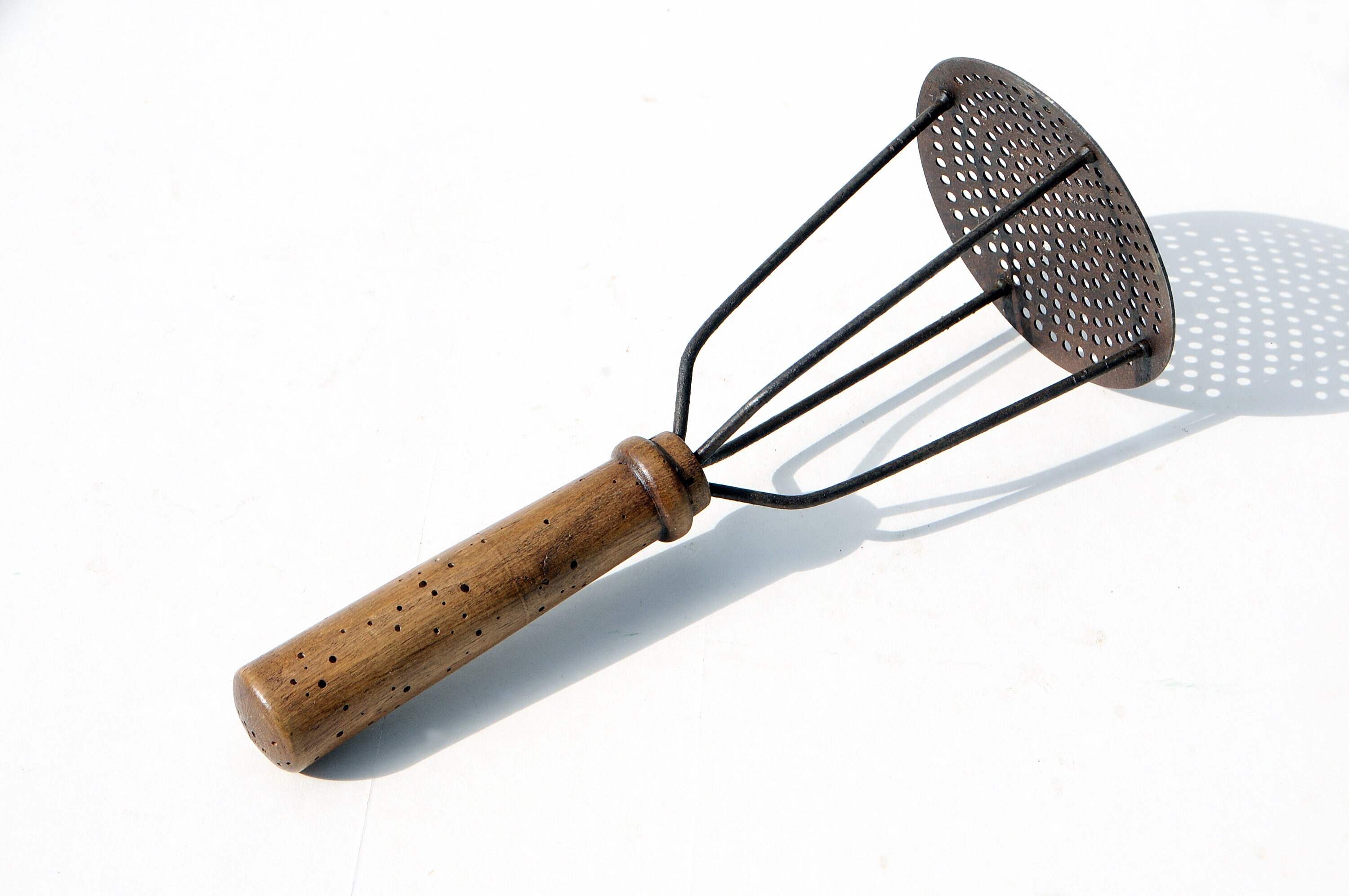 Vintage Potato Masher Wooden Handle treated Wood. Etsy UK