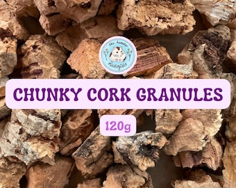 The Hamster Mixologists Chunky Cork Granules (120g) – Natural Substrate for Extra Enrichment for Hamsters and Gerbils