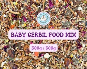 The Hamster Mixologists Baby Gerbil Food (300g or 500g) – Natural, Unprocessed and Nutritionally Complete