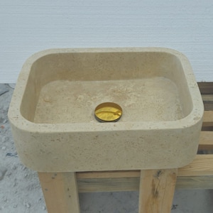 Ready To Ship! Travertine Marble Sink, Marble Sink, Wall Mounted Sink, Travertine Sink, Bathroom Sink, Travertine Marble, Bathroom Sink