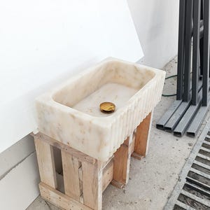 Carrara Marble Sink, Wall Mount Sink, Carrara Sink, Bathroom Sink, Custom Carrara Marble Sink, Marble Sink, Bathroom Decor Bathroom Sink