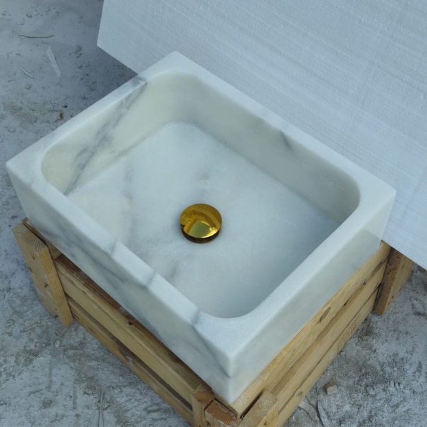 Carrara Marble Sink, Wall Mounted Marble Sink, Marble Bathroom Sink, Carrara Sink, Sink Top, Kitchen Sink, Marble Small Sink