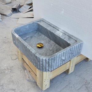Ready To Ship! Carrara Marble Sink, Wall Mount Sink, Carrara Sink, Bathroom Sink, Custom Carrara Marble Sink, Marble Sink, Bathroom Decor