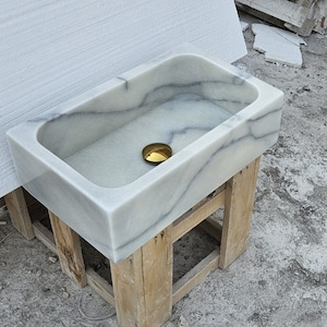 Carrara Marble Sink, Wall Mounted Marble Sink, Marble Bathroom Sink, Carrara Sink, Sink Top, Kitchen Sink, Marble Small Sink