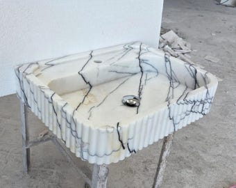 Lilac Marble Sink,Home Decor,Handmade,Kitchen Decor,Farmhouse,Bath Gift,Mold,Free Shipping,Purple, Natural Marble Sink ,Sink, Bathroom Sink