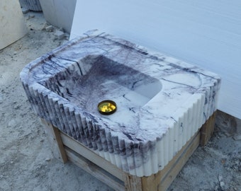 Olá, pia de mármore lilás para parede, pia lilás para lavabo, pia personalizada de mármore lilás, pia para banheiro, pia lilás para cozinha.