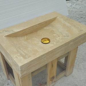 Ready To Ship! Travertine Marble Sink, Marble Sink, Wall Mount Sink, Travertine Sink, Bathroom Sink, Travertine Marble, Bathroom Decor