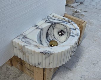 Ready To Ship! Lilac Marble Sink,Home Decor,Handmade,Kitchen Decor,Farmhouse,Bath Gift,Mold,Free Shipping,Purple, Natural Marble Sink ,Sink