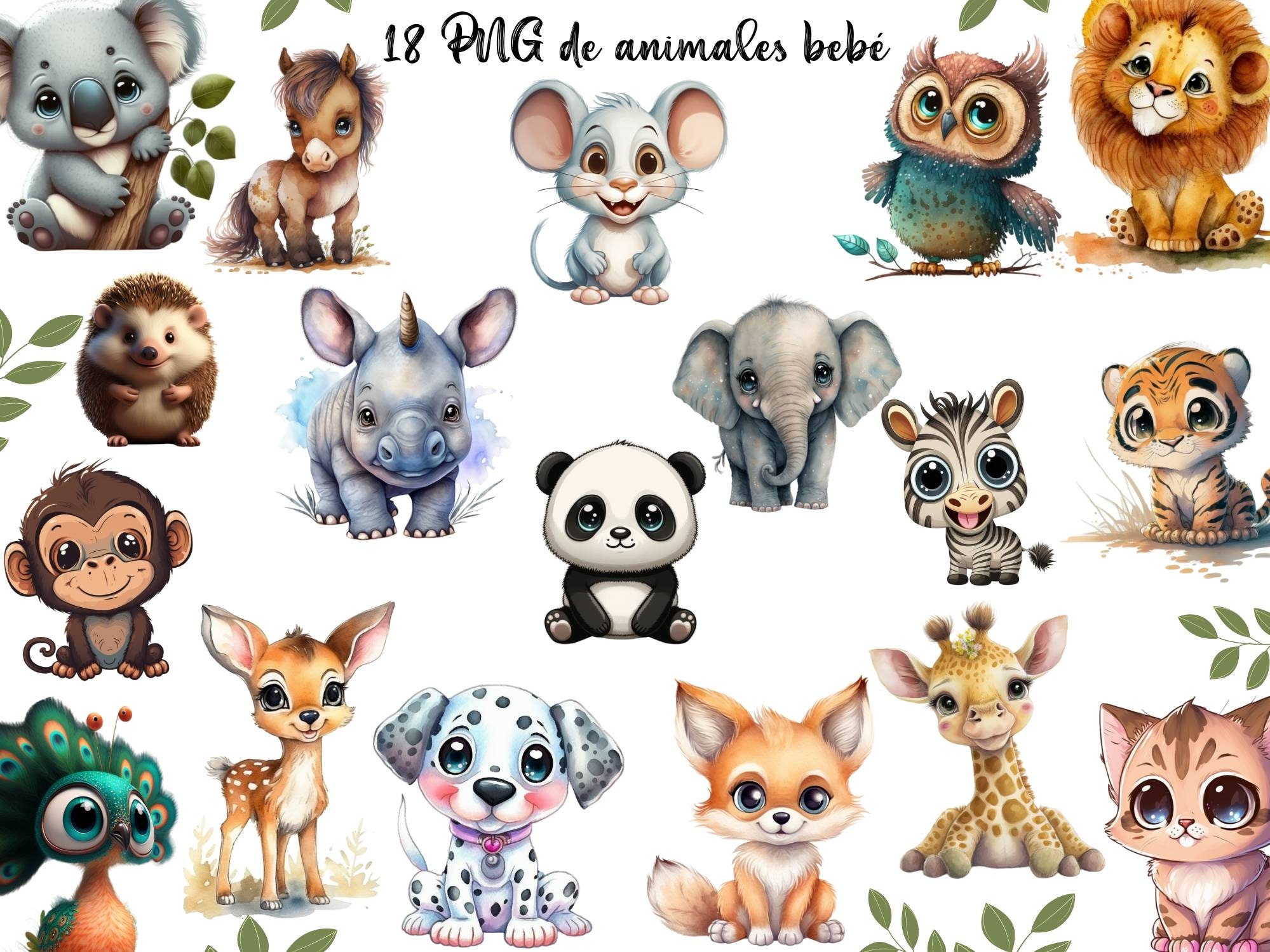 Dibujos de animales bebes - Etsy México dibujos-de-animales-bebes-etsy-m-xico