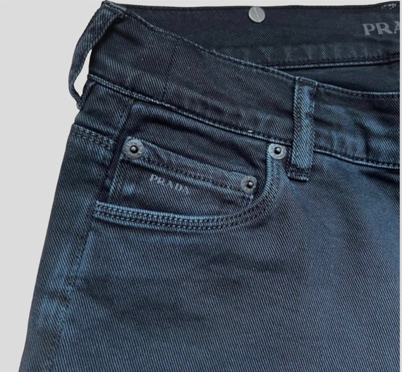 【送料無料】 PRADA High-waisted denim jeans Mid Blue High-waisted Denim Jeans | PRADA