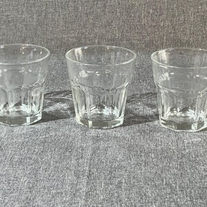 Simple brandy glasses, GDR, 3 pieces drinking glass, Ostalgie, cognac glass, whiskey glass