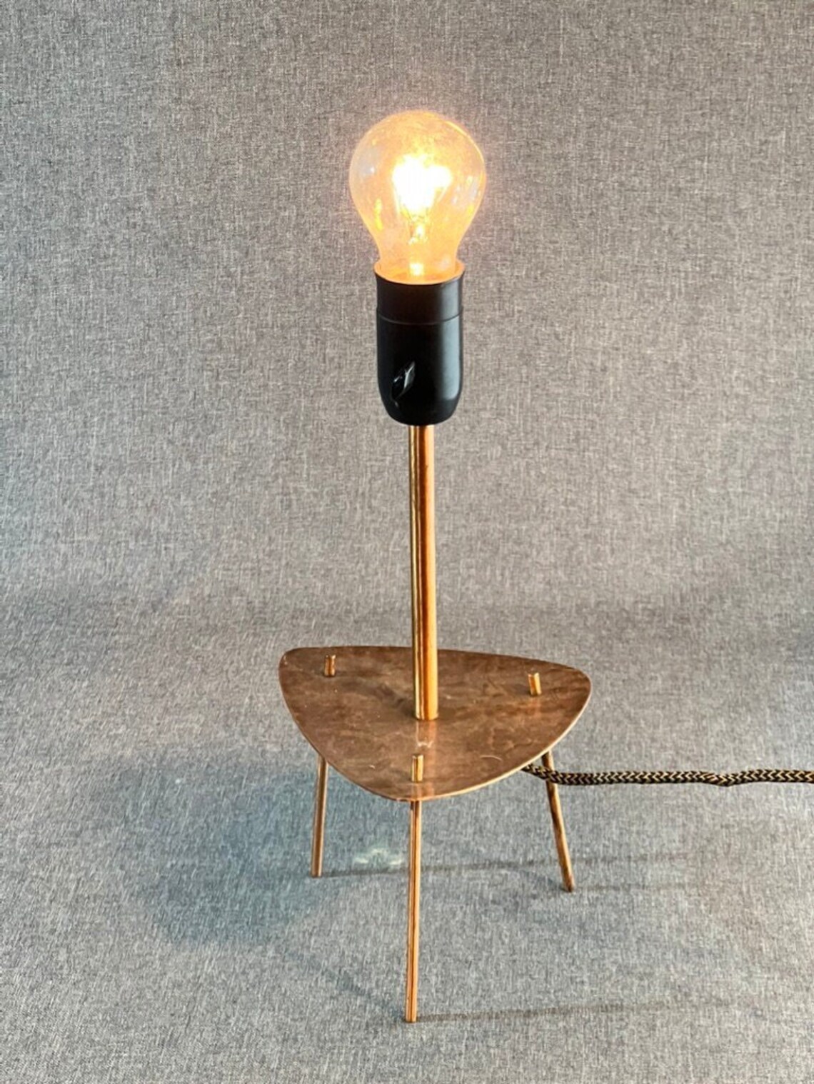 Tischlampe Beistelllampe Leselampe Nachttischbeleuchtung DDR vintage, foto 3 de 5