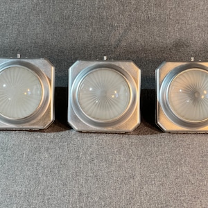Reichsbahn ceiling lights VEB Leuchtenbau Arnsdorf ceiling lamp aluminum glass design light wall light 50s lamp DDR