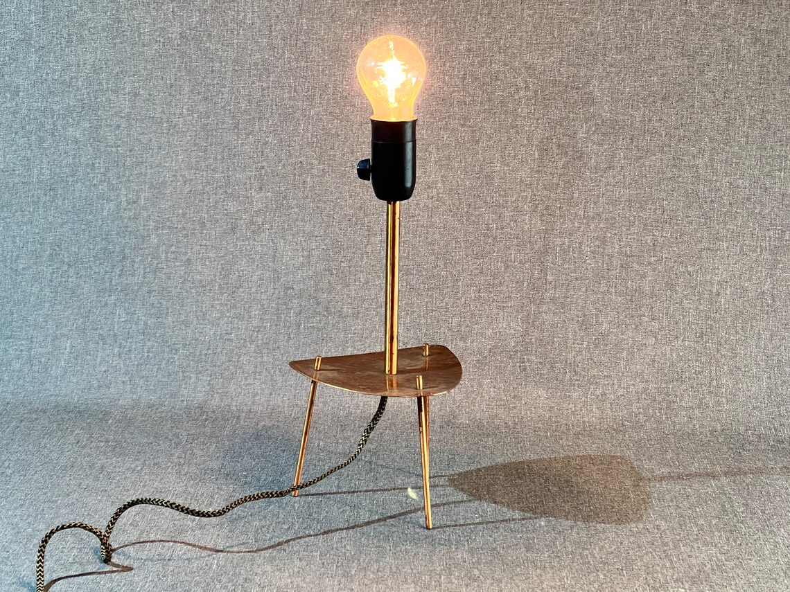 Tischlampe Beistelllampe Leselampe Nachttischbeleuchtung DDR vintage, foto 1 de 5