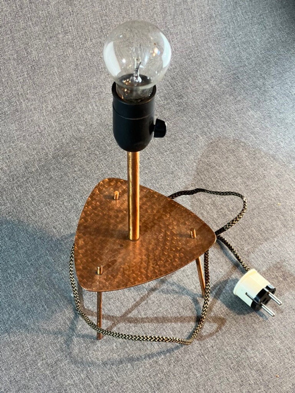 Tischlampe Beistelllampe Leselampe Nachttischbeleuchtung DDR vintage, foto 2 de 5