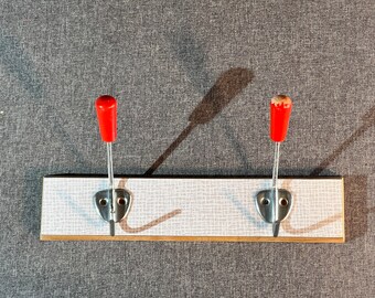 Hook rack coat hook vintage shabby chic wall hook 2 hooks GDR