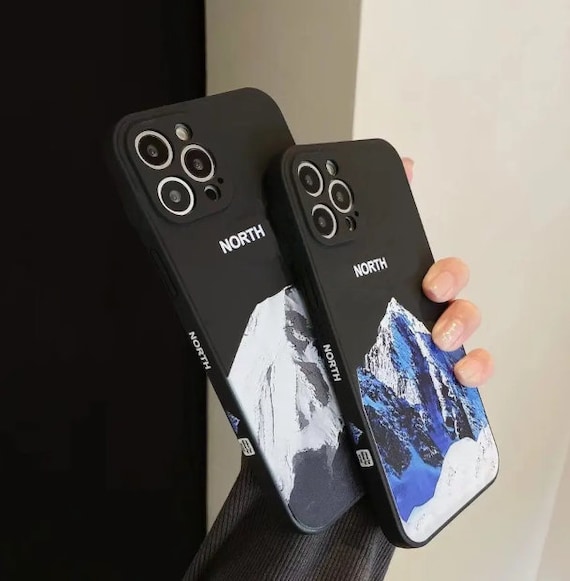 iPhone Case Blue White Mountain Design Shockproof l North Creation for  iPhone XR,12,13,14 Pro Max