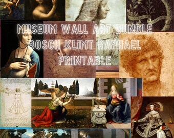 Museum Wall Art Bundle • Classic Paintings, Vintage Posters (Digital Download)