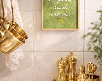Funny Kitchen Quote Art Print – The Secret Ingredient (Digital Download)