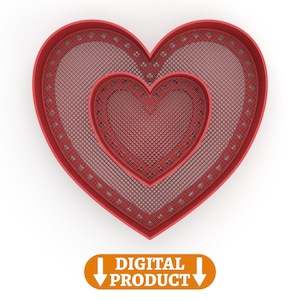 Moules pour la fabrication de papier en forme de cœur et pochettes, petit/grand - Fichiers STL pour impression 3D - Fabrication de papier durable - Parfait pour la Saint-Valentin