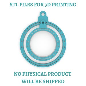 Christmas Baubles Weaving Frames – STL Files for 3D Printing – Festive Ornaments Loom Set