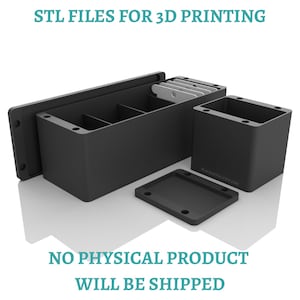 STL-filer för 3D-utskrift - Broderigarnspolar och förvaringslåda med magnetfäste - Digital produkt - Direkt nedladdning
