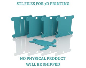 Mouline Embroidery Floss Bobbins - STL & SVG Bundle Digital Files - Larger Size with Color Label Slot + Bonus Turtle Bobbin for Sea Lovers