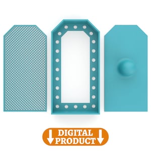 Mini stampi per la fabbricazione di carta fai da te e file STL Deckles - Forma di etichetta regalo per progetti in carta riciclata - Ideale per principianti e bambini