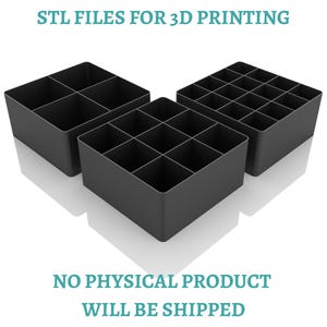 3D-utskrivbara STL-filer - Minimalistiskt skrivbordsarrangörsset - Pennor, tuschpennor, pennhållare, rymlig förvaring, digital nedladdning