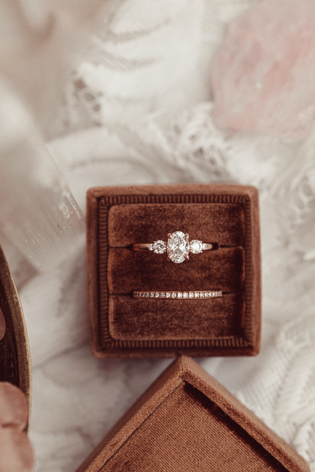 Moissanite Diamond Ring for Women Half Bind Stackable Engagement Anniversary Jewelry Gifts