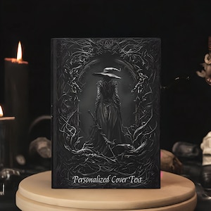 Carnet cartonné Sorcière sombre mystique - Carnet gothique personnalisé