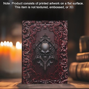 Vampiric Journal Hardcover Notizbuch - Gothic Totenkopf Design für Dark Fantasy Enthusiasten